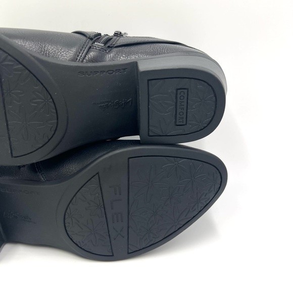 NEW LifeStride Womens Size 7 Adley Black Faux Vegan Leather Ankle Boots‎ Shoes - Picture 12 of 14